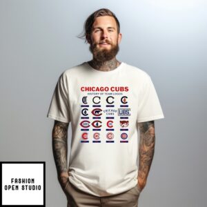 Chicago Cubs History Of Team Logos 2025 T-Shirt