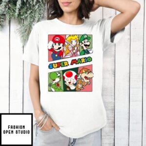 Coquette Bows Super Mario And Luigi Princess Peach Mario Friends T-Shirt