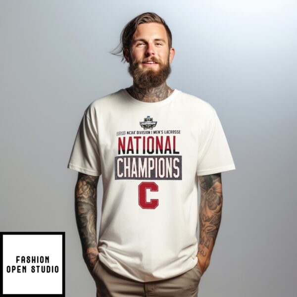 Cornell Big Red Champion Male 2025 Ncaa Men’S Lacrosse National Champions Locker Room T-Shirt