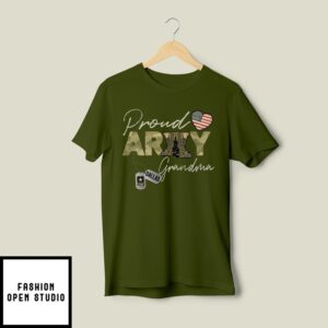 Custom Proud Army Grandma Family Mom Dad Brother Sister Papa T-Shirt
