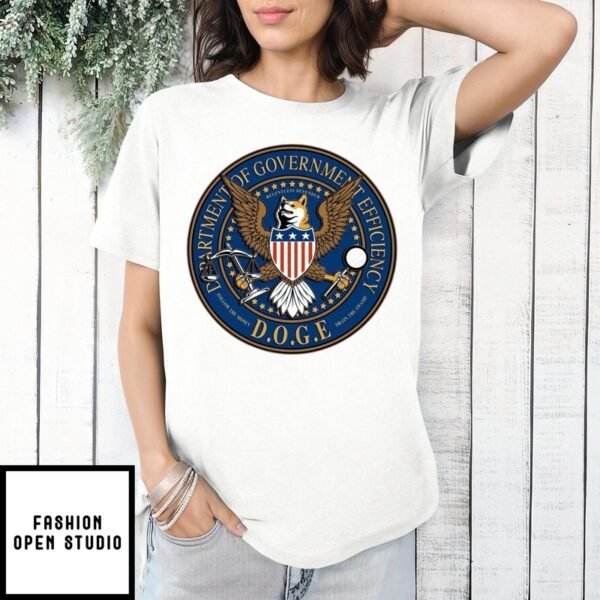 D O G E Department Government Efficiency Relentless Defender Follow The Money Drain The Swamp T-Shirt