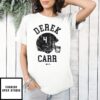 Derek Carr Shockingly Retiring From Nfl Las Vegas Helmet T-Shirt