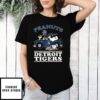 Detroit Tigers Peanuts Snoopy Driving Car T-Shirt