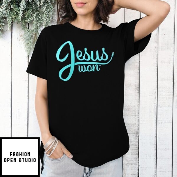 Diamondbacks Pitcher Brandon Pfaadt Wearing Jesus Won T-Shirt