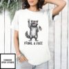 Feral And Free Raccoon Independence Day T-Shirt