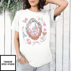 Floral Disney Castle Coquette Magic Kingdom T-Shirt