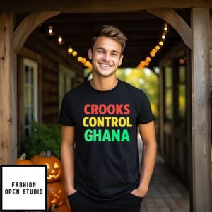 Ghana Flag Colors Crooks Control Ghana T-Shirt
