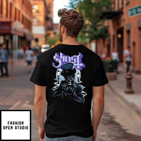 Ghost Skeletour World Tour 2025 Exclusive Pop Up Shop In Paris La France May 13 2025 Two Sided Unisex T-Shirt