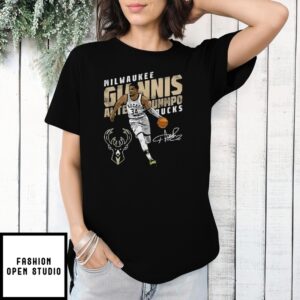 Giannis Antetokounmpo Milwaukee Bucks Basketball Signature Vintage T-Shirt