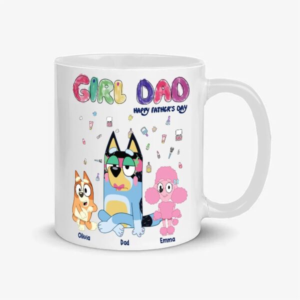 Girl Dad Personalized Bluey Mug