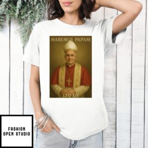 Habemus Papam Pope Leo Xiv Portrait T-Shirt