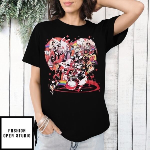 Hazbin Hotel Pride Flags Group T-Shirt