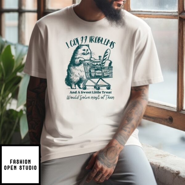 I Got 99 Problems Cat Grocery Shopping T-Shirt