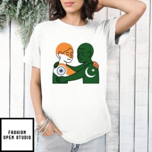 India Pakistan Peace Anti War Hug T-Shirt