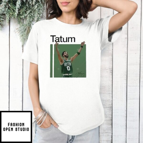Jayson Tatum Boston Celtics Nba Signature T-Shirt