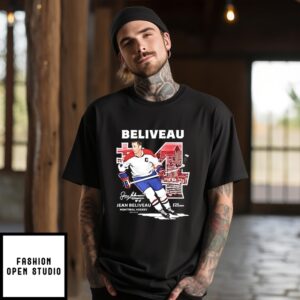 Jean Beliveau Montreal Canadiens Throwback Signature T-Shirt