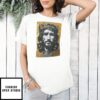Jesus Crown of Thorns Portrait Gold Background T-Shirt