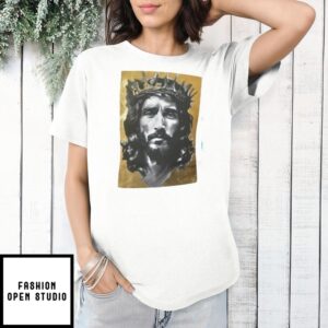 Jesus Crown of Thorns Portrait Gold Background T-Shirt