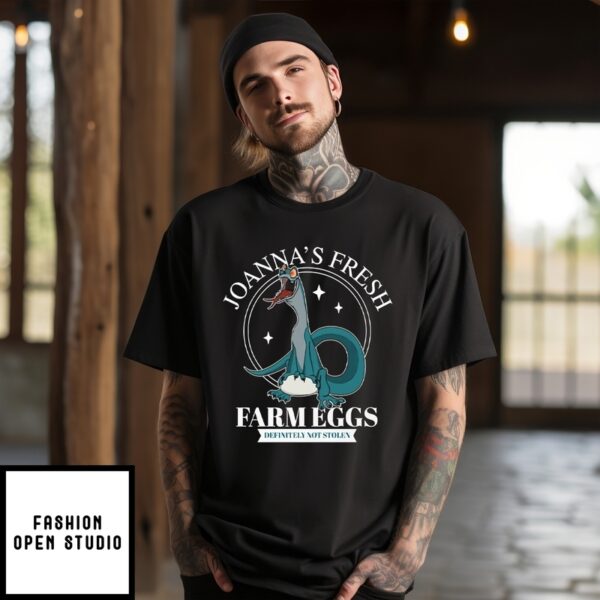 Joanna’S Fresh Farm Eggs Cartoon Lizard Definitely Not Stolen T-Shirt