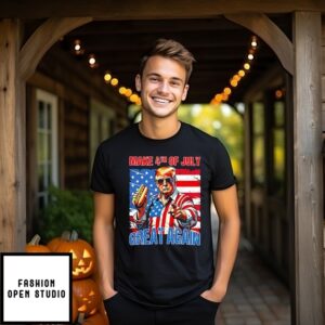 Make 4Th Of July Great Again Trump Usa Flag T-Shirt