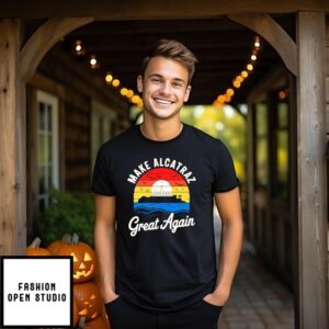 Make Alcatrz Great Again Sunset Retro T-Shirt