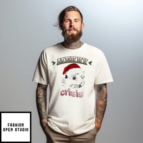 Merry Crisis Possum Christmas T-Shirt