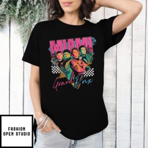 Miami Grand Prix Pastel Palm Trees Vintage T-Shirt