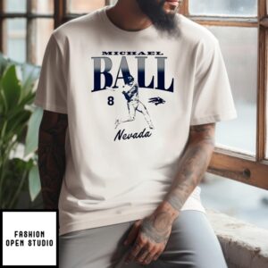 Michael Ball Nevada Baseball Illustrated T-Shirt