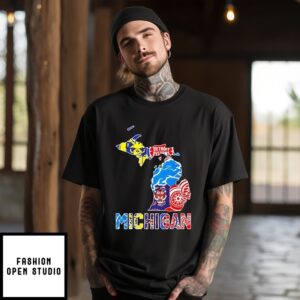 Michigan Sports Fans Map T-Shirt