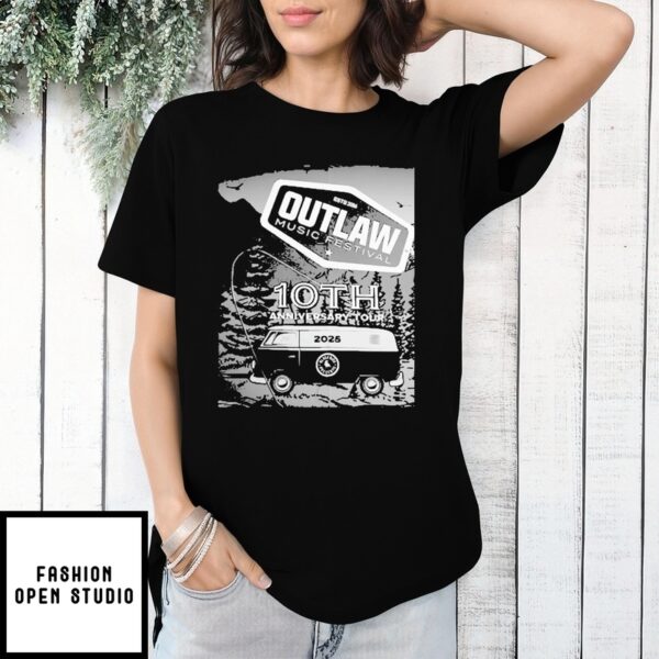 Outlaw Music Festival 10Th Anniversary Tour 2025 Show At The Gorge Amphitheatre On May 25 2025 Quincy Wa T-Shirts