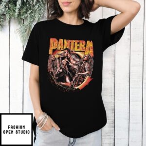 Pantera Band Portrait Flames T-Shirt