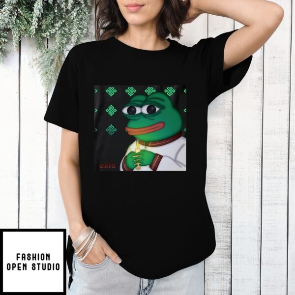 Pepe In Ukrainian Vyshyvanka Holding Flag-Colored Candle T-Shirt