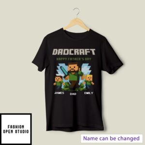 Personalized Dadcraft Happy Father’S Day T-Shirt