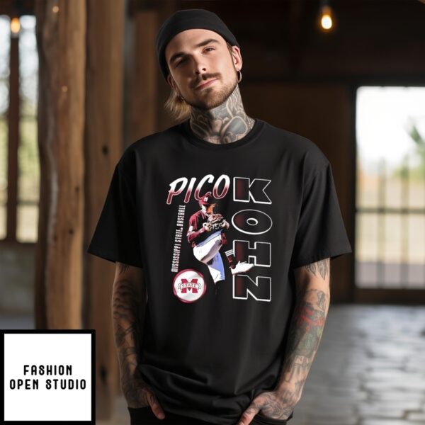 Pico Kohn Mississippi State Baseball Illustrated T-Shirt