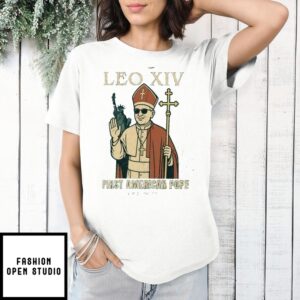 Pope Leo Xiv First American Pope Est 2025 Vintage Catholic T-Shirt