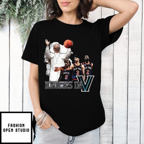 Pope New York Knicks In Five Team Of God T-Shirt
