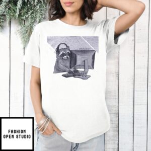 Raccoon Gaming Computer T-Shirt