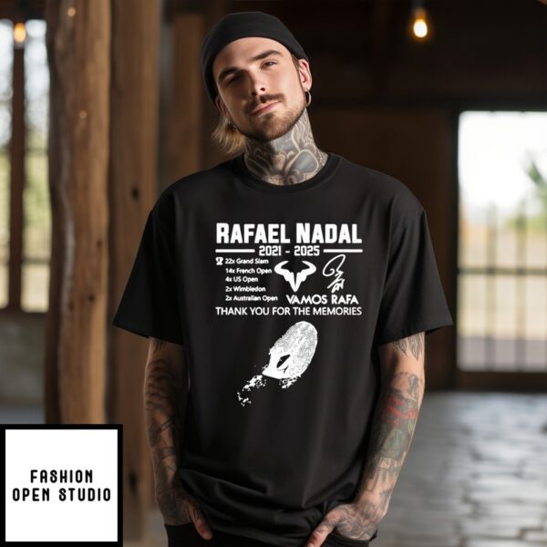 Rafael Nadal Merci Rafa 2021 2025 Thank You For The Memories T-Shirt