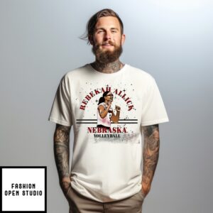 Rebekah Allick Nebraska Cornhuskers Cartoon T-Shirt