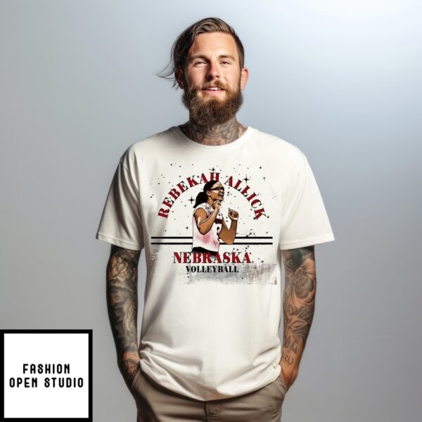 Rebekah Allick Nebraska Cornhuskers Cartoon T-Shirt