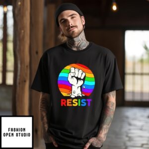 Resist Rainbow Graphic Hand T-Shirt