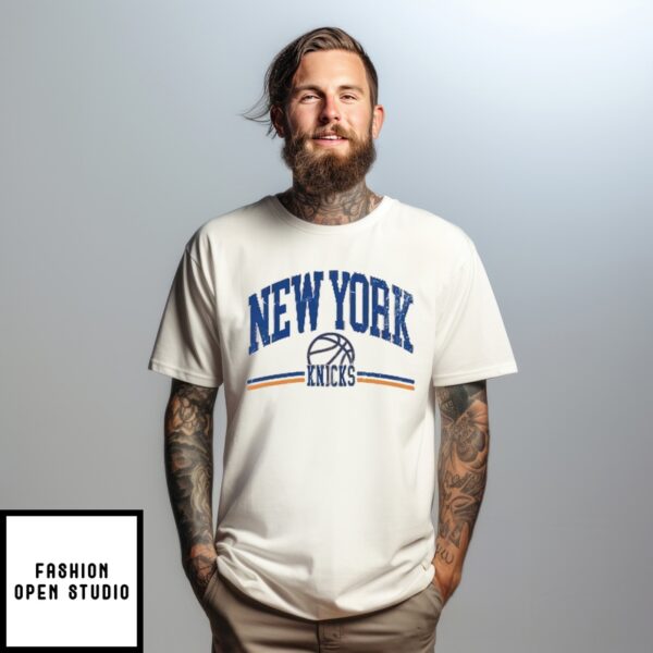 Retro New York Knicks Basketball 2025 Nba Playoffs T-Shirt