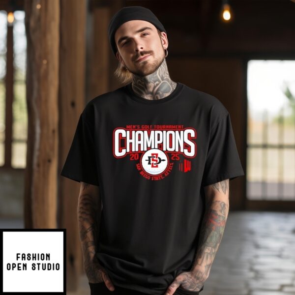 San Diego State Aztecs 2025 Sdsu Men’S Golf Mountain West Tournament Champions T-Shirt