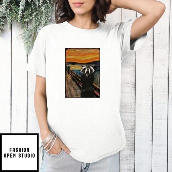 Screaming Raccoon Art 2025 T-Shirt