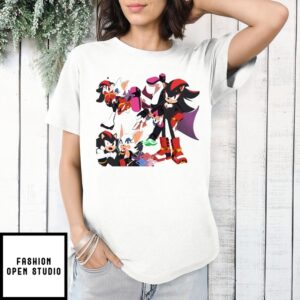 Shadouge Shadow The Hedgehog Rouge The Bat Head Emty T-Shirt