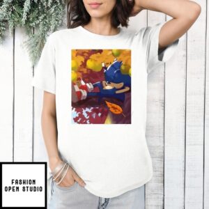 Sonic The Hedgehog Napping On A Tree T-Shirt