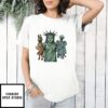 Statue Of Liberty Principle Over Party T-Shirt