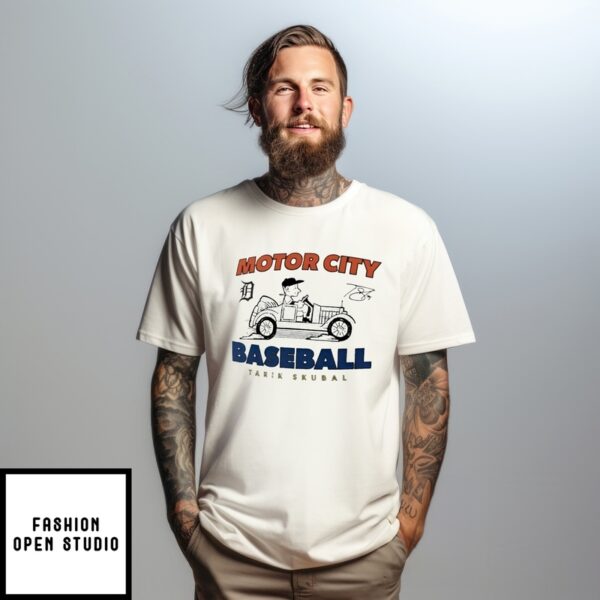 Tarik Skubal Detroit Tigers Motor City Baseball Signature T-Shirt