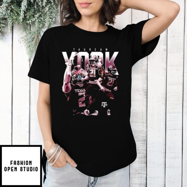 Taurean York Texas A&M Aggies Unisex Football Player Vintage Bootleg Style T-Shirt