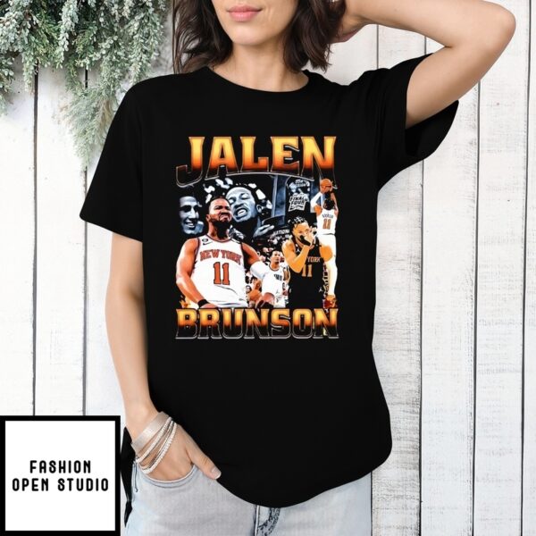Vintage Jalen Brunson Captain Clutch New York Basketball College Ny Knicks T-Shirt